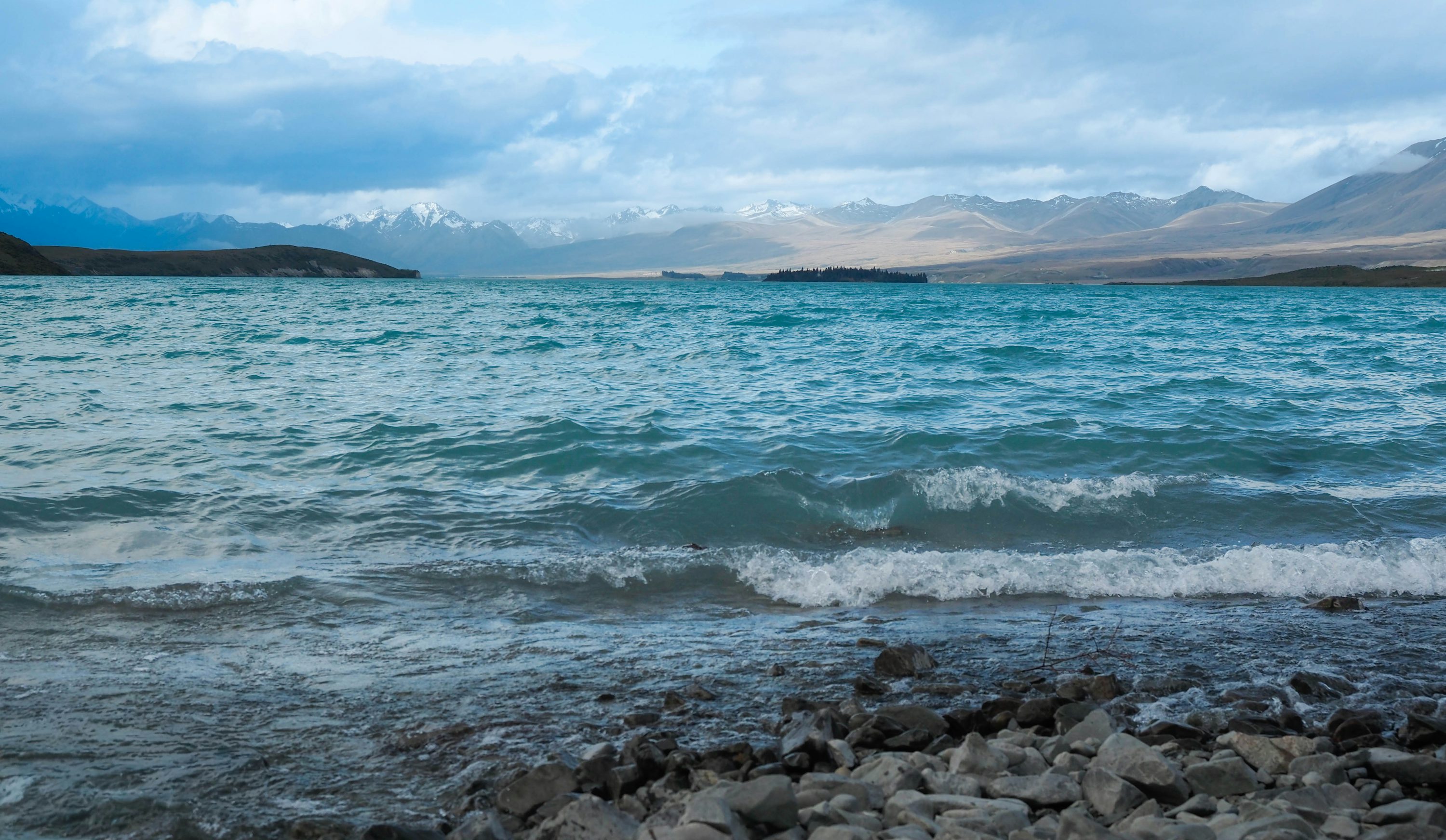 Salt lake shoreline